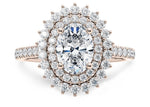 Berkeley Halo Rose Gold 18k Oval Engagement Ring