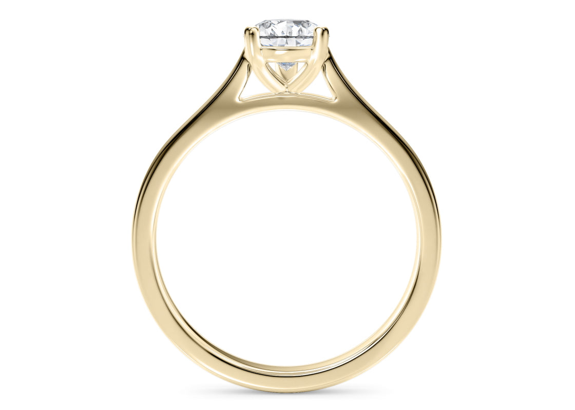 Contour Solitaire Yellow Gold 18k Pear Engagement Ring