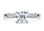 Delicacy Vintage Platinum Asscher Engagement Ring