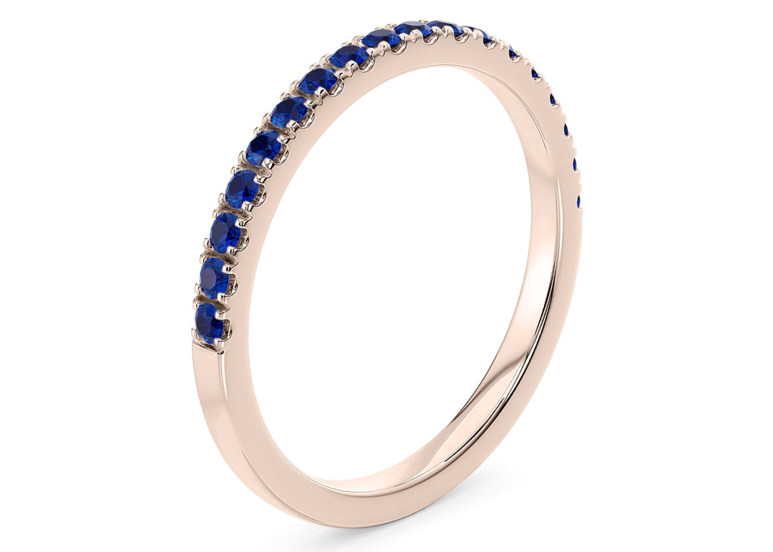 Vogue Sapphire Rose Gold 18k Eternity Ring