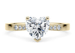 Delicacy Vintage Yellow Gold 18k Heart Engagement Ring