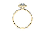 Isabella Halo Yellow Gold 18k Radiant Engagement Ring