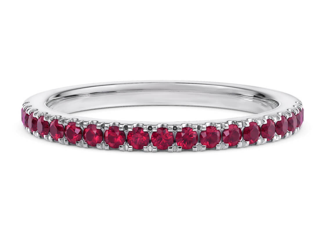 Vogue Ruby White Gold 18k Eternity Ring