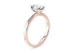 Delicacy Vintage Rose Gold 18k Oval Engagement Ring
