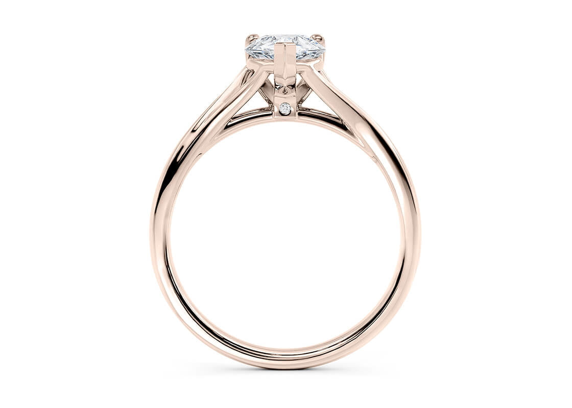 Hanover Solitaire Rose Gold 18k Pear Engagement Ring
