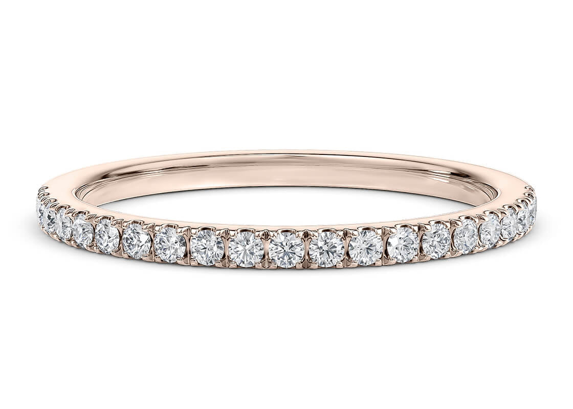 Vogue Rose Gold 18k Half Set Eternity Ring