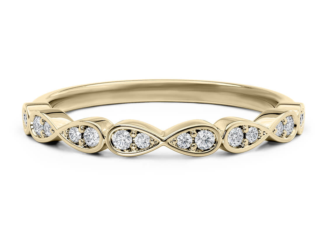 Primrose Yellow Gold 18k Half Set Eternity Ring