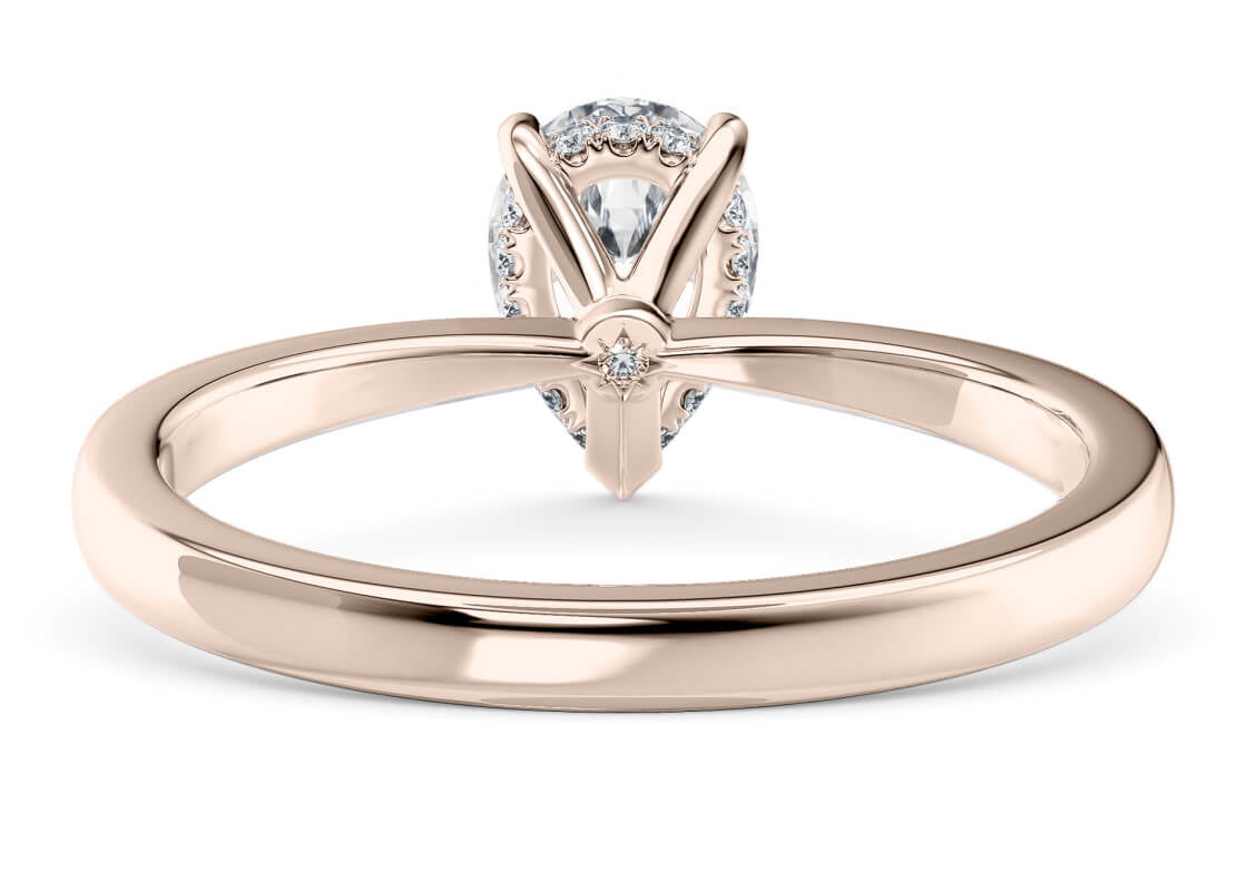 Starlight Solitaire Rose Gold 18k Pear Engagement Ring
