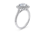 Berkeley Halo Platinum Round Engagement Ring