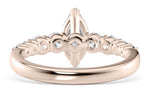 Lyra Diamond Band Rose Gold 18k Marquise Engagement Ring