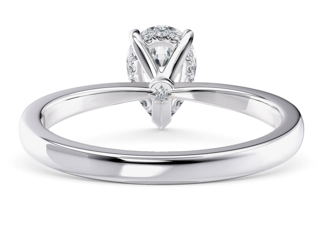 Starlight Solitaire Platinum Pear Engagement Ring
