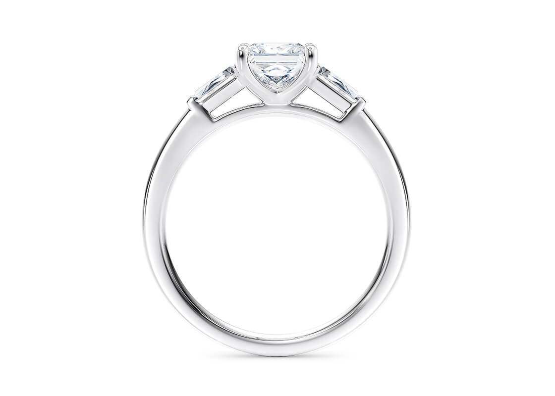 Alexandria Trilogy Platinum Princess Engagement Ring