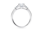 Alexandria Trilogy Platinum Princess Engagement Ring