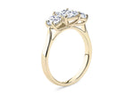 Roma Trilogy Yellow Gold 18k Princess Engagement Ring