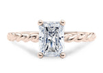 Ascot Solitaire Rose Gold 18k Radiant Engagement Ring