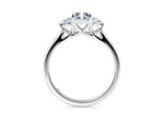 Valencia Trilogy Platinum Radiant Engagement Ring