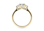 Valencia Trilogy Yellow Gold 18k Oval Engagement Ring