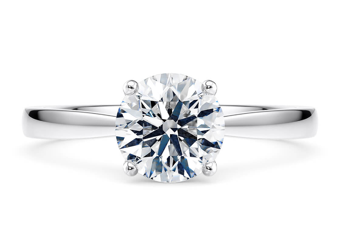 Delicacy Solitaire Platinum Round Engagement Ring