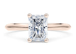 Iris Solitaire Rose Gold 18k Radiant Engagement Ring
