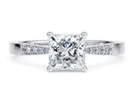 Delicacy Vintage Platinum Princess Engagement Ring