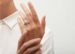 Grandessa Rose Gold 18k Half Set Eternity Ring
