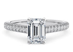 Bloomsbury Vintage Platinum Emerald Engagement Ring
