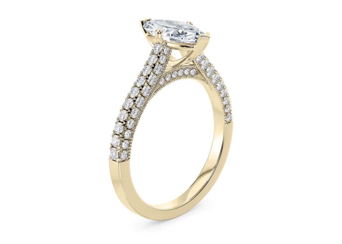 Bloomsbury Vintage Yellow Gold 18k Marquise Engagement Ring