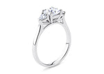 Barcelona Trilogy Platinum Cushion Engagement Ring