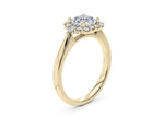 Hampstead Halo Yellow Gold 18k Asscher Engagement Ring