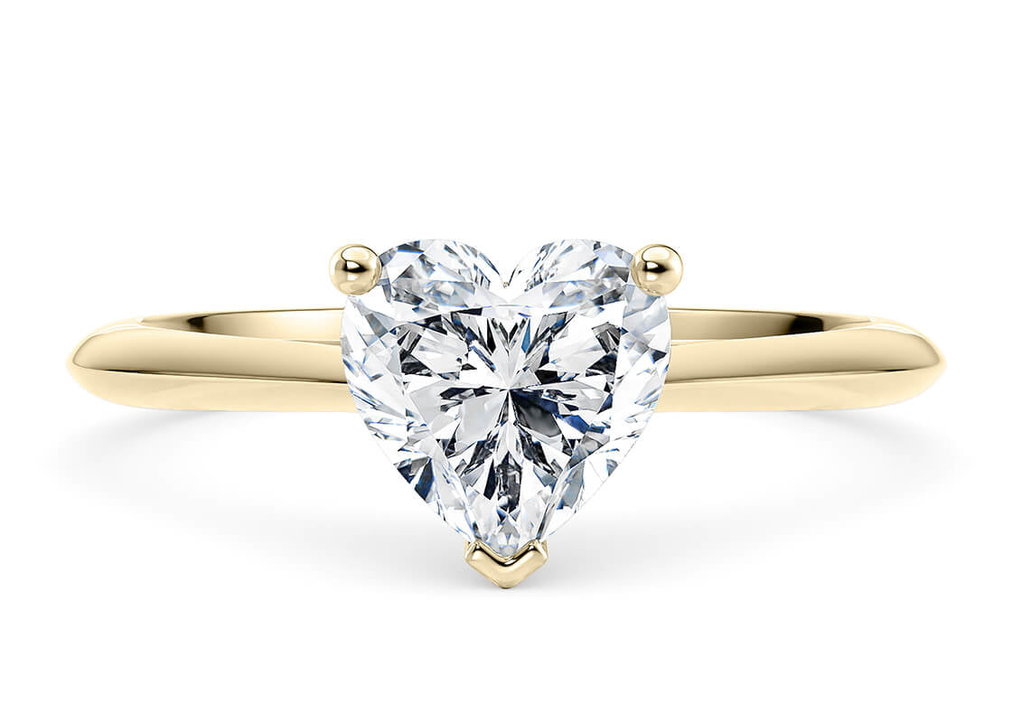 Hope Solitaire Yellow Gold 18k Heart Engagement Ring