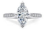 Victoria Diamond Band Platinum Marquise Engagement Ring