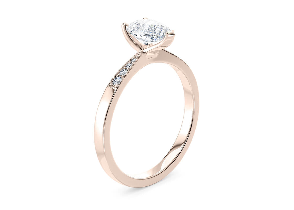 Delicacy Vintage Rose Gold 18k Pear Engagement Ring