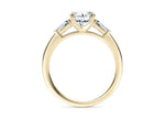 Alexandria Trilogy Yellow Gold 18k Round Engagement Ring