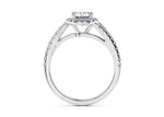 Kew Halo Platinum Oval Engagement Ring