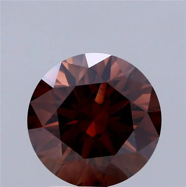 3.02ct Round Lab Grown Diamond (Colour Fancy Deep Brown, Clarity VVS2, Cut EX, IGI Certified)