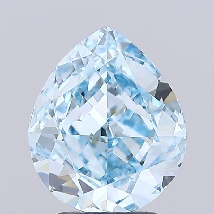 3.03ct Pear Lab Grown Diamond (Colour Fancy Intense Blue, Clarity VVS2, IGI Certified)