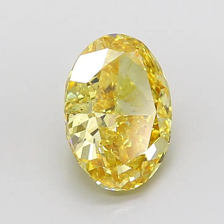 3.08ct Oval Lab Grown Diamond (Colour Fancy Vivid Yellow, Clarity VS1, IGI Certified)