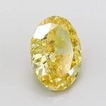 3.08ct Oval Lab Grown Diamond (Colour Fancy Vivid Yellow, Clarity VS1, IGI Certified)