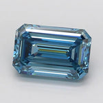 3.41ct Emerald Lab Grown Diamond (Colour Fancy Vivid Blue, Clarity VVS2, IGI Certified)