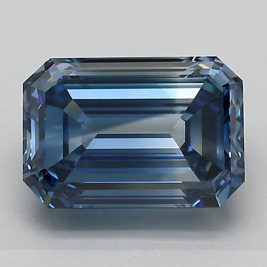 3.51ct Emerald Lab Grown Diamond (Colour Fancy Deep Blue, Clarity VVS1, Cut GD, IGI Certified)