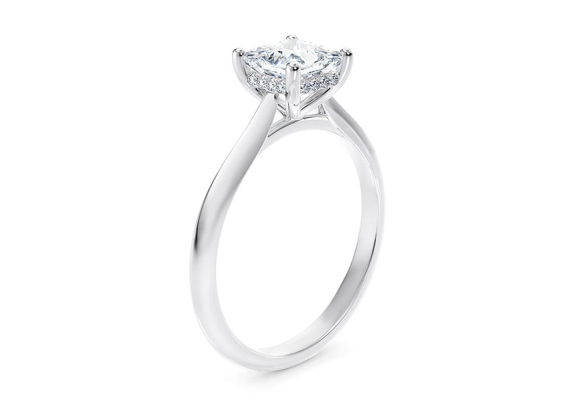 Hope Solitaire Platinum Princess Engagement Ring