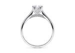 Iris Solitaire Platinum Cushion Engagement Ring