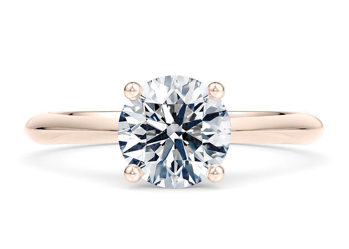 Iris Solitaire Rose Gold 18k Round Engagement Ring