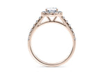 Medici Halo Rose Gold 18k Oval Engagement Ring