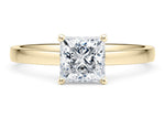 1477 Classic Solitaire Yellow Gold 18k Princess Engagement Ring