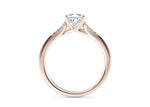 Thea Diamond Band Rose Gold 18k Pear Engagement Ring