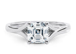 Hanover Solitaire White Gold 18k Asscher Engagement Ring