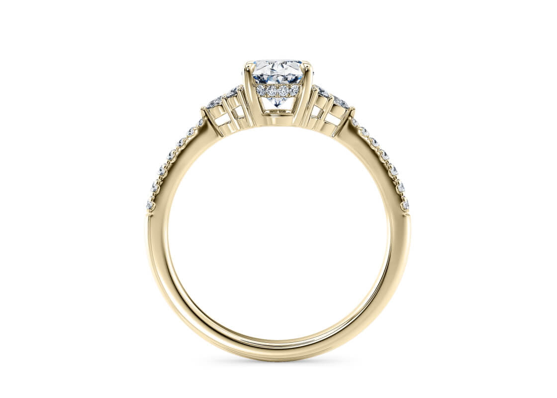 Gaia Vintage Yellow Gold 18k Oval Engagement Ring