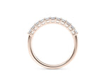 Regent Emerald Half Set Rose Gold 18k Lab Grown Eternity Ring
