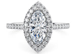 Aphrodite Halo Platinum Marquise Engagement Ring